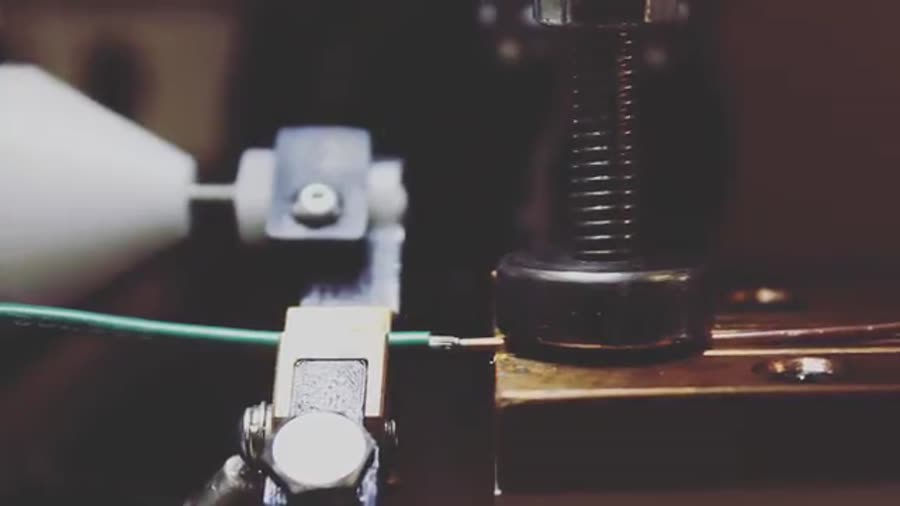 Another look at joining an 18 AWG stranded tinned copper wire to a 17 AWG copper clad steel wire. MTI MicroWelding does micro welds like this for automotive, medical device and aerospace customers.